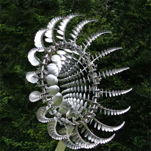 Metall-Windrad für den Garten mit Erdspieß