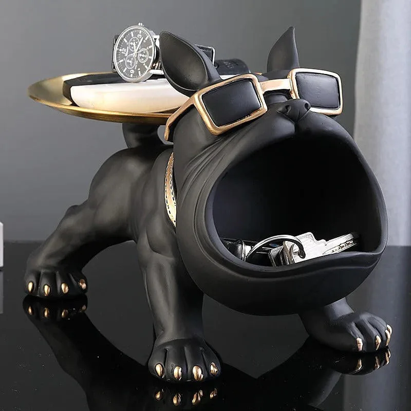 Nubmart Bulldoggen-Dekofigur mit Ablagetablett – Produktdetail