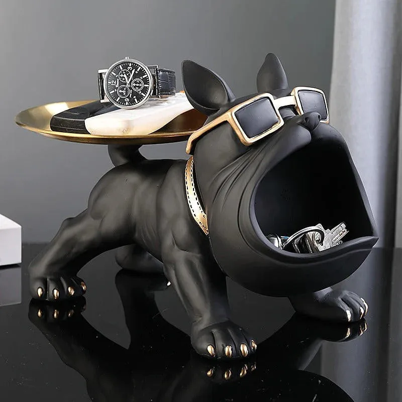 Nubmart Bulldoggen-Dekofigur mit Ablagetablett – Produktdetail