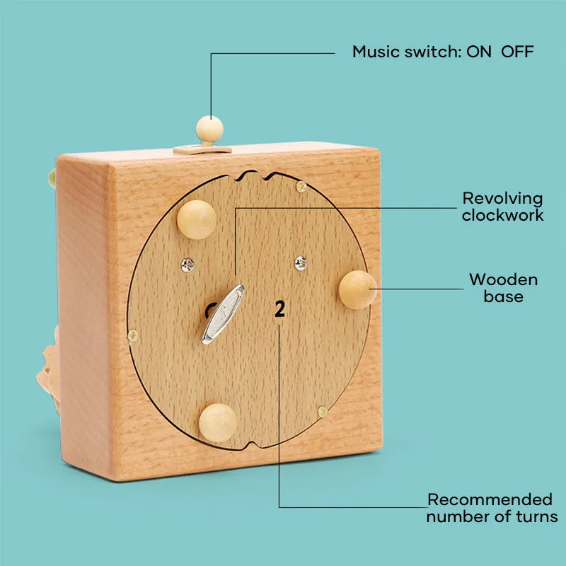 Nubmart Mechanische Holz-Spieluhr mit Zugmotiv – Produktdetail