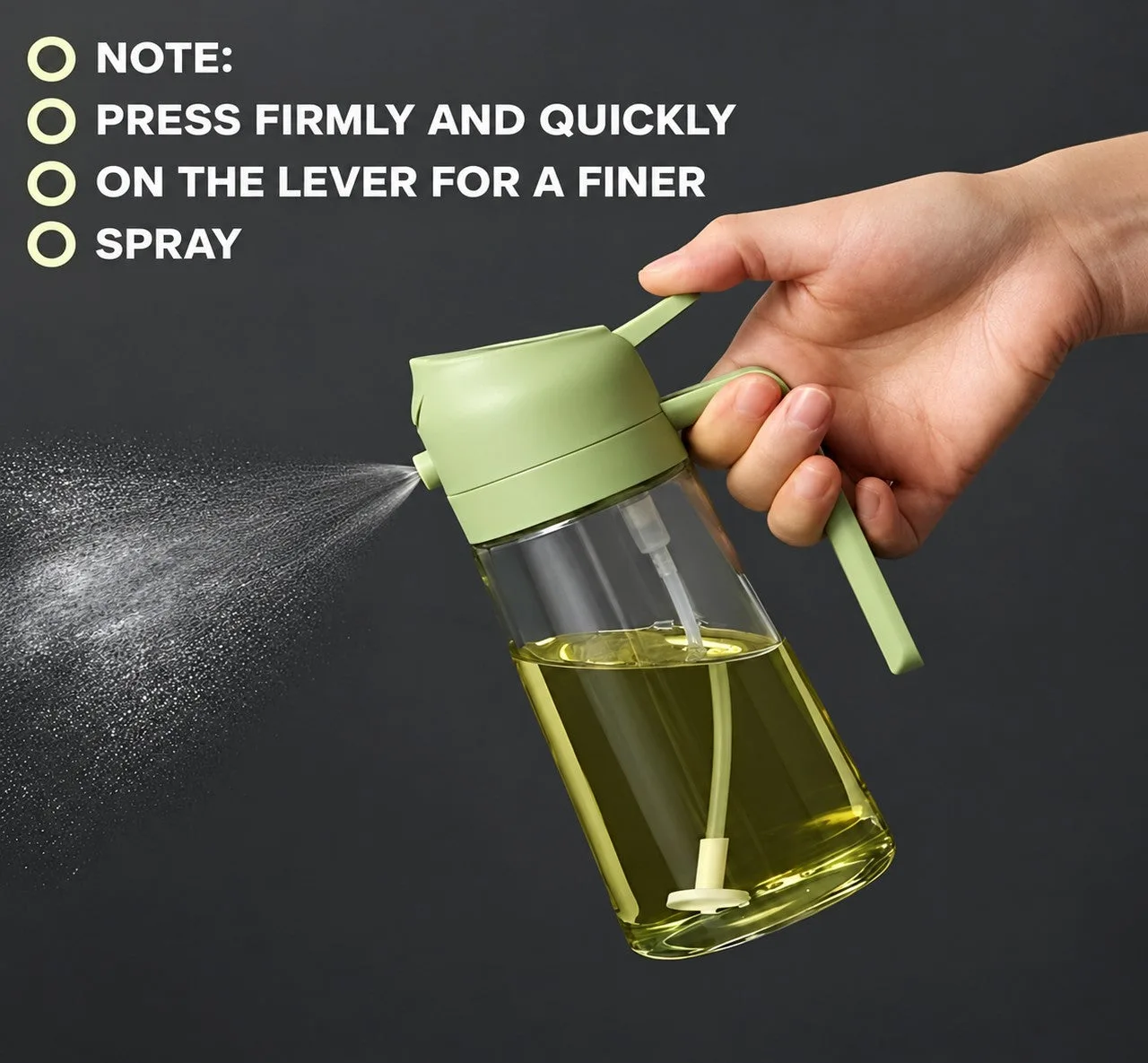Nubmart Ölspender mit Sprühfunktion, 450 ml – Produktdetail