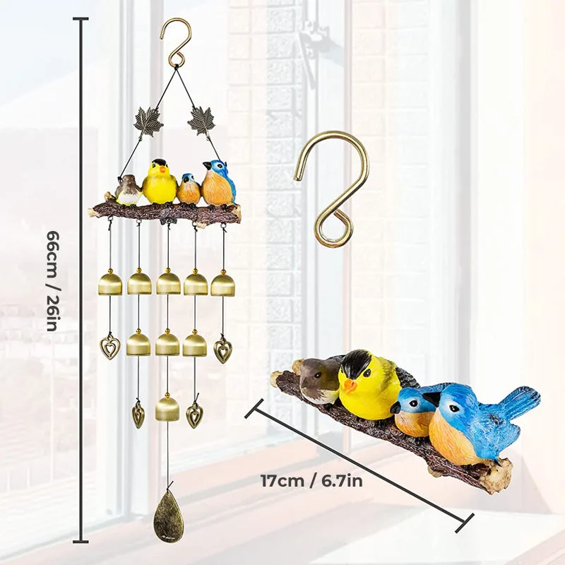 Nubmart Windspiel mit Vogelfiguren und Glocken – Produktdetail
